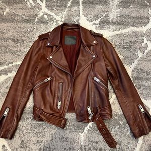 All Saints Balfern Lamb Leather Jacket